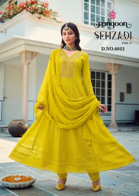 Sehzadi vol 2 by Rangoon Sifli Georgette Embroidered readymade suit catalogue at affordabkle rate readymade suit catalogs