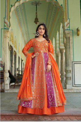 Senhora Rangili Chinon Embroidered Anarkali Suit Collection 
