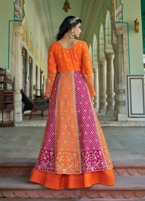 Senhora Rangili Chinon Embroidered Anarkali Suit Collection fancy Anarkali suit catalogs