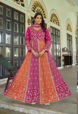 Senhora Rangili Chinon Embroidered Anarkali Suit Collection fancy Anarkali suit catalogs