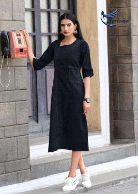 Serima Kumb Capture Vol 5  Designer Pure Denim Cotton Kurti Catalogue wholesaler  kurtis catalogs