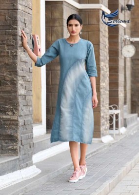 Serima Kumb Capture Vol 5  Designer Pure Denim Cotton Kurti Catalogue wholesaler  kurtis catalogs