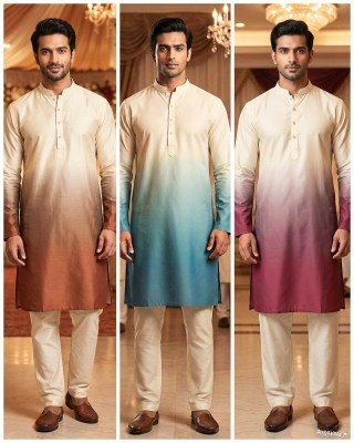 Shades Rayon Printed Kurta with Raymond Cotton Pyjama Set mens kurta