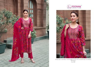 Shagun by poonam Heavy reyon foil printed top pant with dupatta catalogue at affordable rate readymade suit catalogs