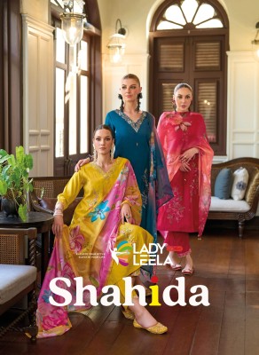Shahida by Lady leela embroidered designer kurti pant and dupatta catalogue at affordable rate Lady leela