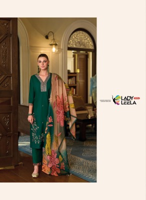 Shahida by Lady leela embroidered designer kurti pant and dupatta catalogue at affordable rate readymade suit catalogs