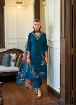 Shahida by Lady leela embroidered designer kurti pant and dupatta catalogue at affordable rate readymade suit catalogs
