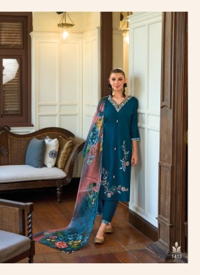 Shahida by Lady leela embroidered designer kurti pant and dupatta catalogue at affordable rate readymade suit catalogs