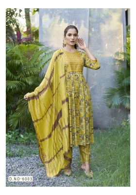 Shanaya vol 6 by Mystic 9 Pure reyon Printed neck embroidered Anarkali suit collection readymade suit catalogs
