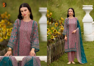 Sharaddha Designer Bin Saeed Vol-15 Pure Cotton Self Embroidery Unstitched Suit with Mal-Mal Cut Work Dupatta Wholesale  dress material catalogs