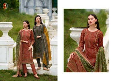 Sharaddha Designer Bin Saeed Vol-15 Pure Cotton Self Embroidery Unstitched Suit with Mal-Mal Cut Work Dupatta Wholesale  dress material catalogs