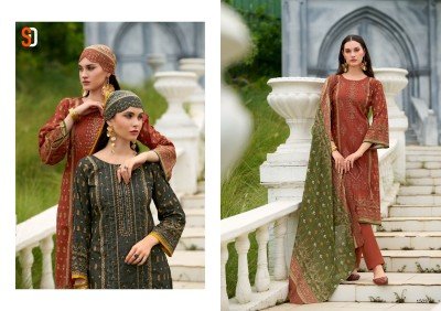 Sharaddha Designer Bin Saeed Vol-15 Pure Cotton Self Embroidery Unstitched Suit with Mal-Mal Cut Work Dupatta Wholesale  dress material catalogs