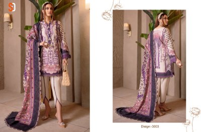 Sharaddha designer present Chevron 3 lawn cotton printed with embroidered patch unstitched dress material catalogue at low rate dress material catalogs