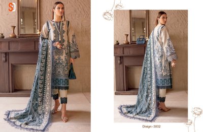 Sharaddha designer present Chevron 3 lawn cotton printed with embroidered patch unstitched dress material catalogue at low rate dress material catalogs