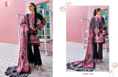 Sharaddha designer present Chevron 3 lawn cotton printed with embroidered patch unstitched dress material catalogue at low rate dress material catalogs