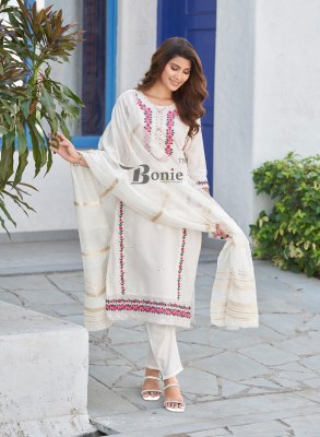 Shika vol 2 by Bonie 3piece embroidered kurti pant and dupatta catalogue at affordable rate readymade suit catalogs