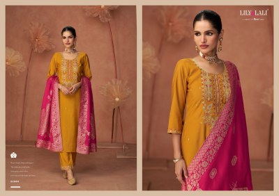Shiny by Lily and lali Embroidered readymade top bottom and dupatta catalogue at affordable rate  readymade suit catalogs