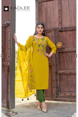Shivani by Kadlee Viscorse Handwork Top bottom and dupatta catalogue at affordable rate readymade suit catalogs