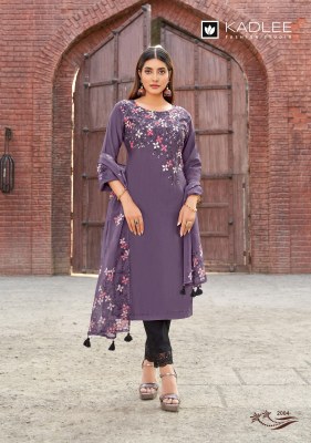 Shivani by Kadlee Viscorse Handwork Top bottom and dupatta catalogue at affordable rate readymade suit catalogs