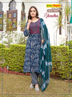 Shradha by Green Tamato Capsule foil printed readymade suit collection Amavi
