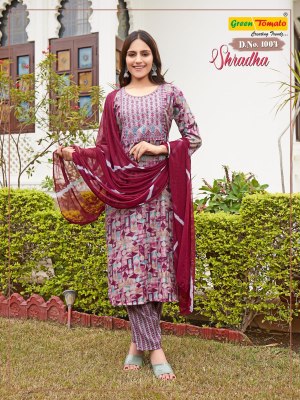 Shradha by Green Tamato Capsule foil printed readymade suit collection readymade suit catalogs