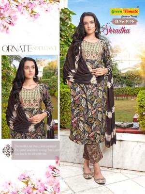 Shradha by Green Tamato Capsule foil printed readymade suit collection readymade suit catalogs