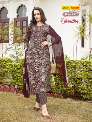Shradha by Green Tamato Capsule foil printed readymade suit collection readymade suit catalogs