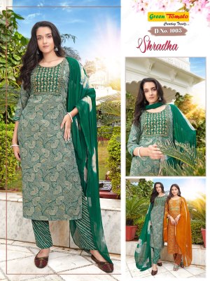 Shradha by Green Tamato Capsule foil printed readymade suit collection readymade suit catalogs