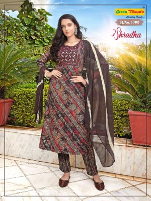 Shradha by Green Tamato Capsule foil printed readymade suit collection readymade suit catalogs