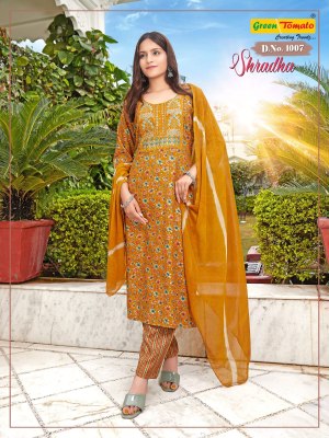 Shradha by Green Tamato Capsule foil printed readymade suit collection readymade suit catalogs