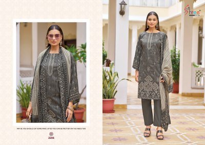 Shree Fab Bin Saeed Lawn Collection Vol 22 Unstitched Embroidered Cotton Suit with Malmal Dupatta Wholesale dress material catalogs