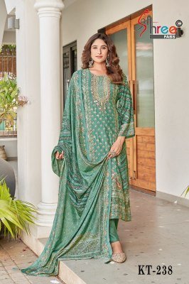 Shree Fab KT 238 Unstitched Suit Pure Viscose Maslin Digital Print with Hand Work  Pure Viscose Rayon Bottom And Dupatta Wholesale Shree fab