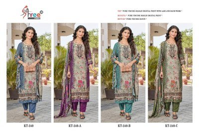 Shree Fab KT 240 Pure Viscose Maslin Suit with Digital Print And Aari Hand Work Wholesale Ethnic Wear readymade suit catalogs