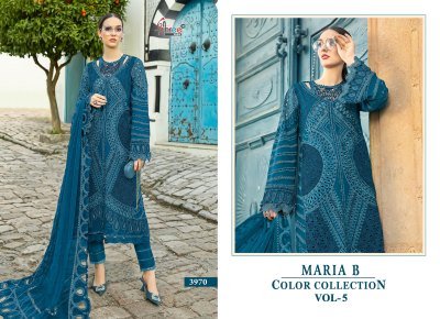 Shree Fab Maria B Colour Collection Vol 5 Premium Cotton Embroidered Salwar Unstitched Suit Set Organja embroidered  Dupatta Wholesale dress material catalogs