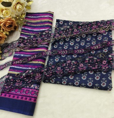 Shree Fab Sada Bahar Cutwork NX Unstitched Pure Cotton Suit with Exclusive Embroidery, Semilawn Bottom And Siffon Cotton Dupatta Wholesale dress material catalogs