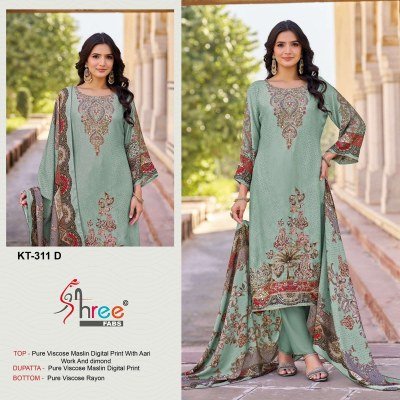 Shree Fabs KT 311 Pakistani Dress Materia Pure Viscose Maslin Catalogue Pcs Wholesale Rate  pakistani suit catalogs