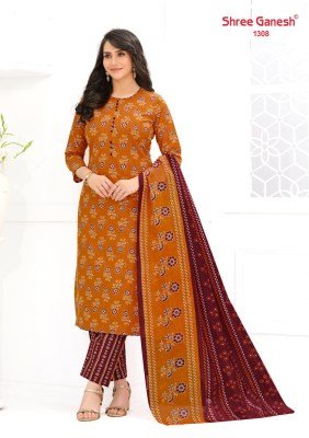 Shree Ganesh Ajrak Vol-3 Cotton Kurti Pant Dupatta Set kurti pant with dupatta Catalogs