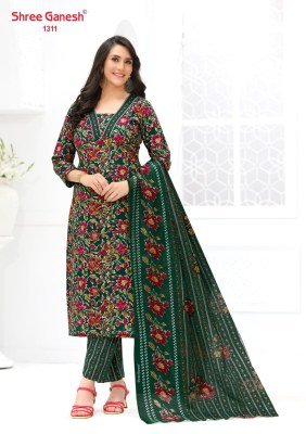 Shree Ganesh Ajrak Vol-3 Cotton Kurti Pant Dupatta Set kurti pant with dupatta Catalogs