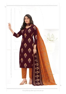 Shree Ganesh Ajrak Vol-3 Cotton Kurti Pant Dupatta Set kurti pant with dupatta Catalogs