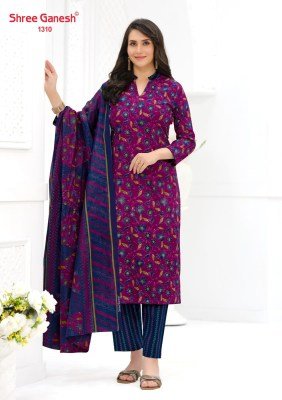 Shree Ganesh Ajrak Vol-3 Cotton Kurti Pant Dupatta Set kurti pant with dupatta Catalogs