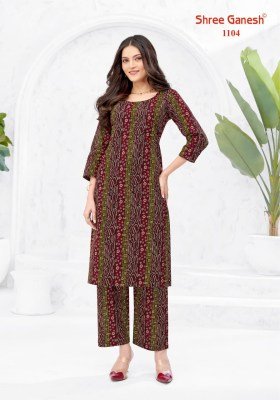 Shree Ganesh Ananya Vol-01 Cotton Co-Ord Set Collection kurtis catalogs