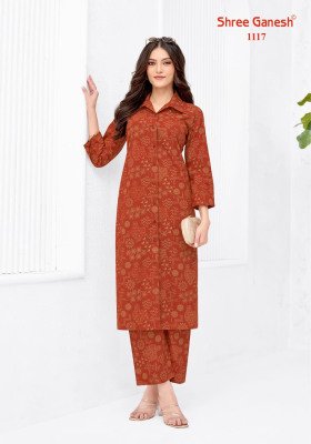 Shree Ganesh Ananya Vol-01 Cotton Co-Ord Set Collection kurtis catalogs
