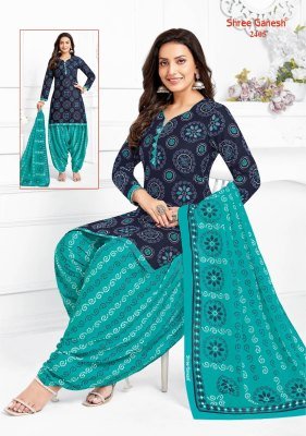 Shree Ganesh Bandhani Patiyala Vol 04 Pure Cotton Unstitched Dress Material Set  Printed Top  Bottom And Dupatta Wholesale dress material catalogs