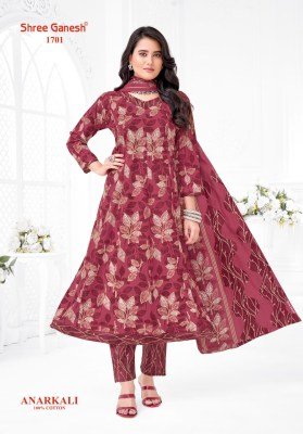 Shree Ganesh Zeenat Vol-7 Heavy Cotton Printed Anarkali Kurti Pant with Dupatta fancy Anarkali suit catalogs
