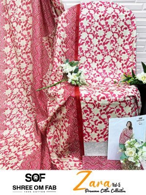 Shree Om Fab Zara Vol-5 Heavy Poplin Cotton Dress Material Collection wholesale catalogs