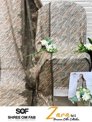 Shree Om Fab Zara Vol-5 Heavy Poplin Cotton Dress Material Collection dress material catalogs
