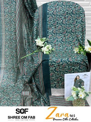 Shree Om Fab Zara Vol-5 Heavy Poplin Cotton Dress Material Collection dress material catalogs