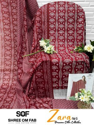 Shree Om Fab Zara Vol-5 Heavy Poplin Cotton Dress Material Collection dress material catalogs