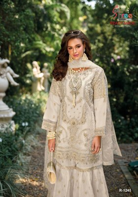 Shree fab by DNo R1245 organza with kasak khatli work sharara suit catalogue at low rate  fancy sharara suit Catalogs