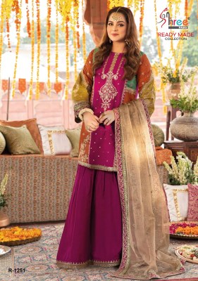 Shree fab by Design R 1251 fancy khatli work sharara suit catalogue at affordable rate Shree fab